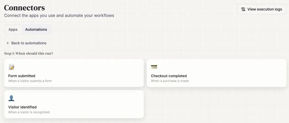 Creating an automation: choosing the trigger